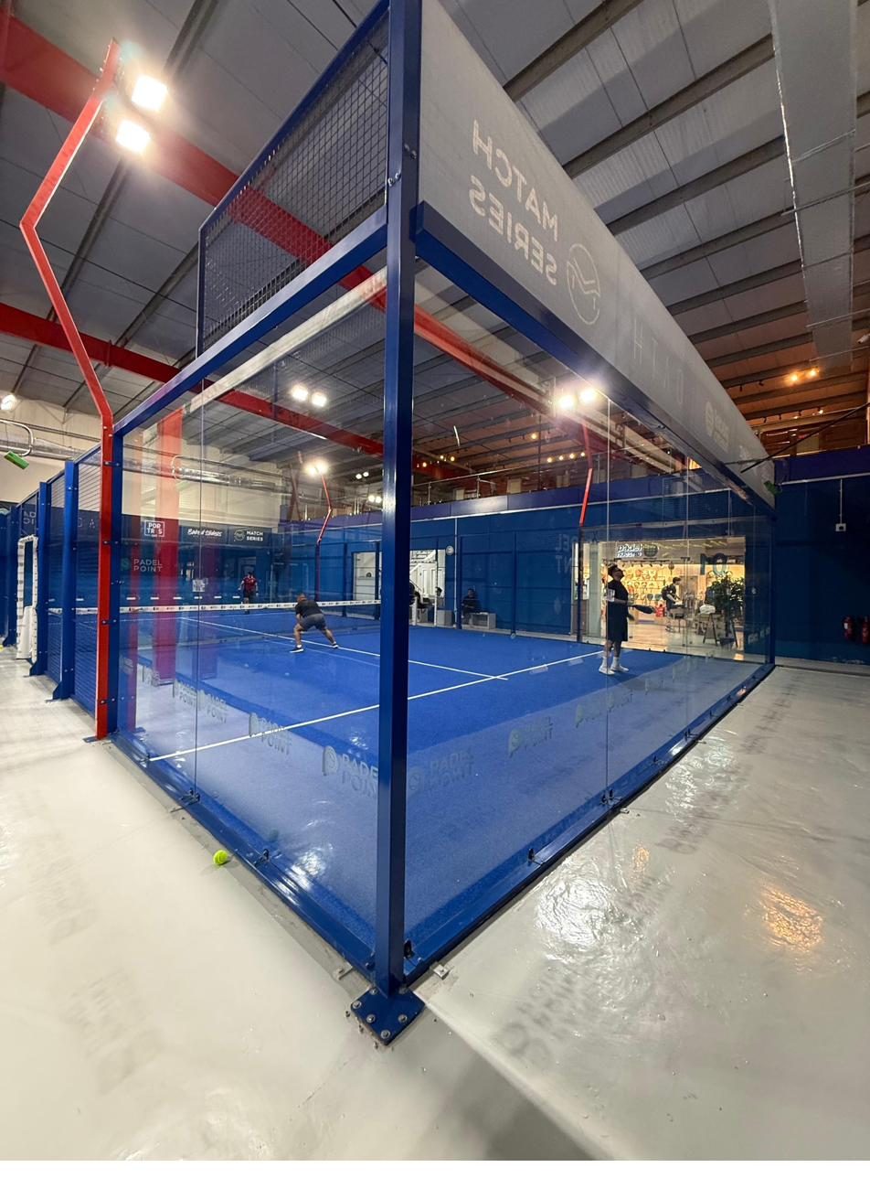 Court glass and lights
